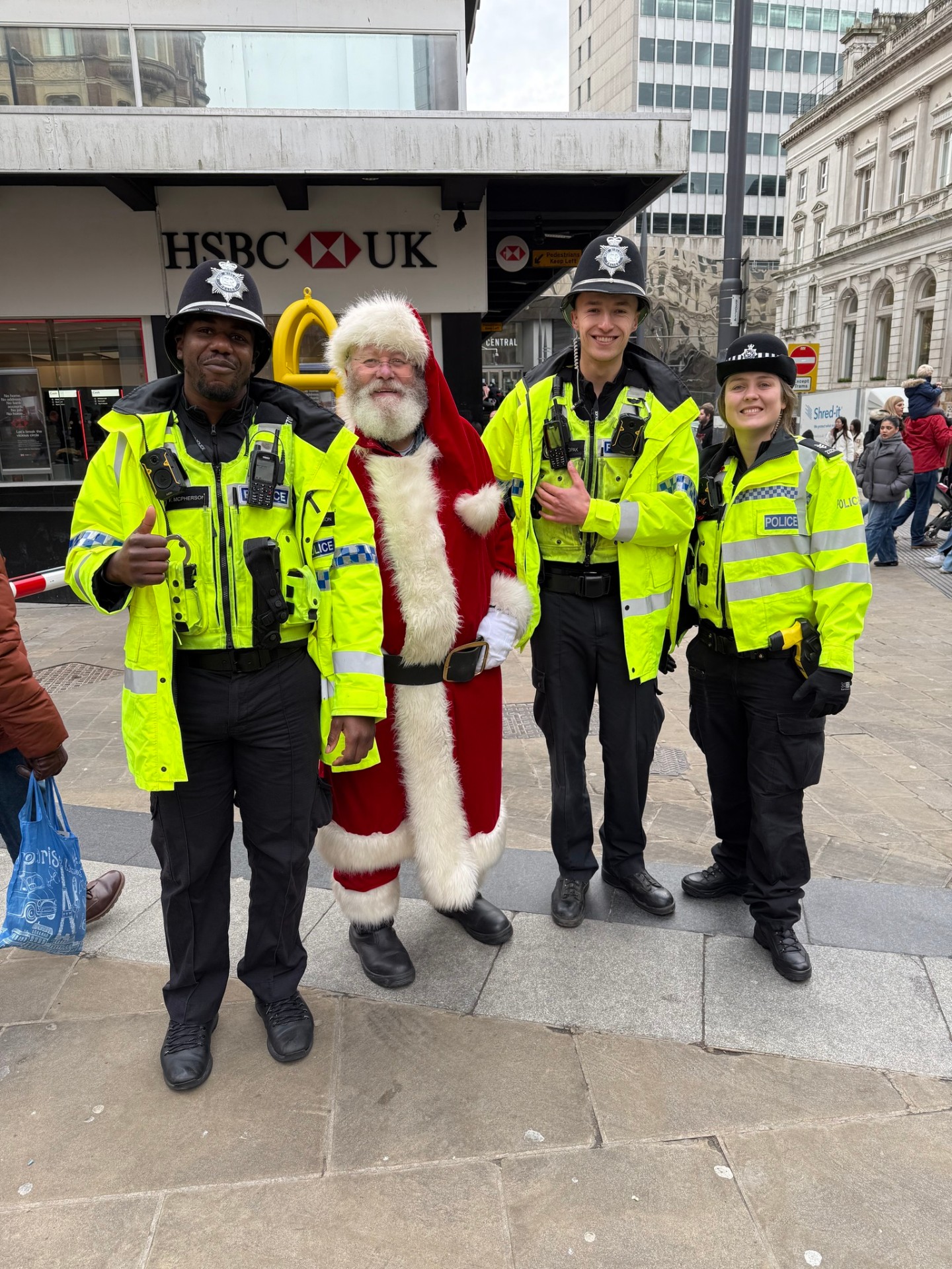 Santa with West Midlands police officers