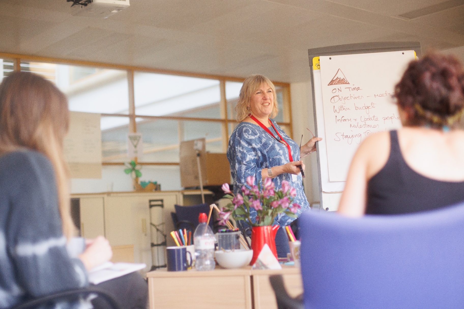 A chaplain leading a workplace training session